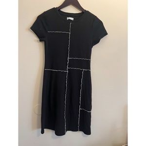 Hollister Black Knit Patchwork Mini Dress